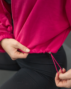GILET "ZIPPED" FUCHSIA