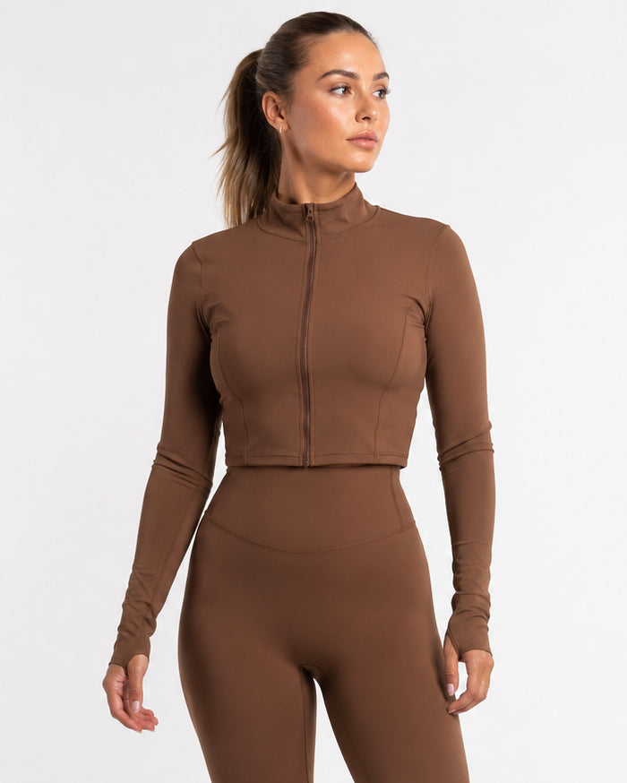 GILET "ZIPPED" FLEX BROWN