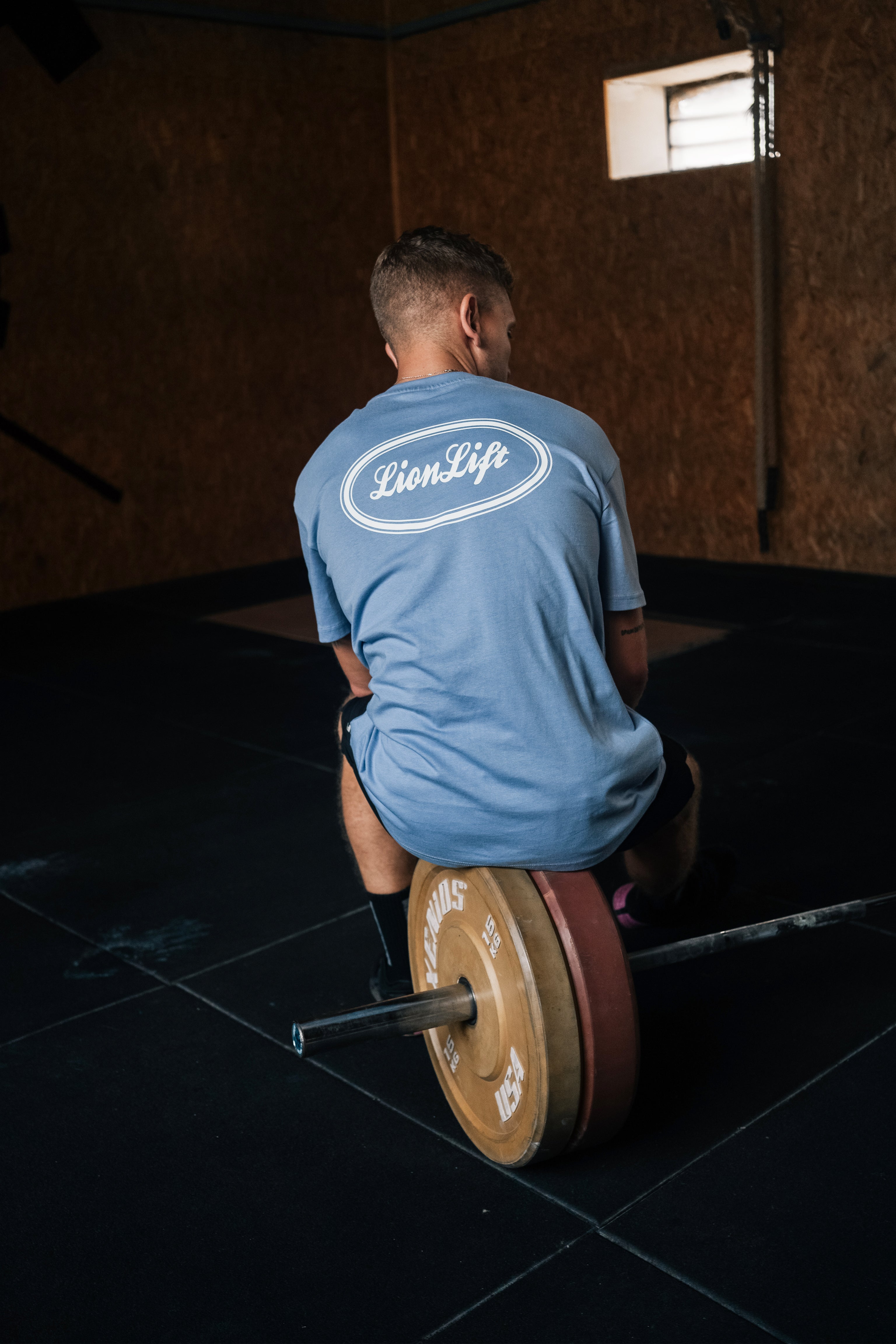 T-SHIRT OVERSIZED "DOUBLE LL" LILAC-BLUE UNISEXE