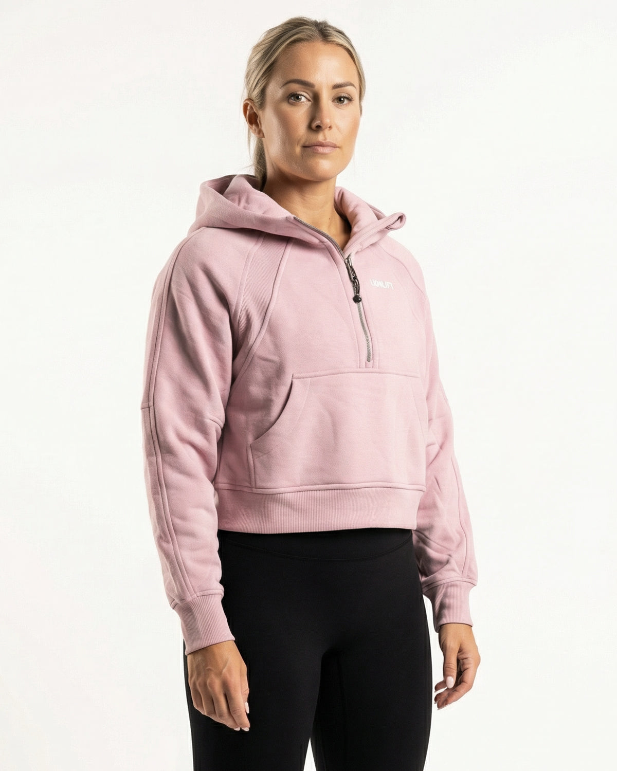 HOODIE HALF-ZIPPED PINKY